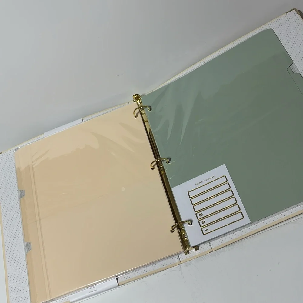 Sugar Paper Cream 3 Ring Binder with Divider Tabs